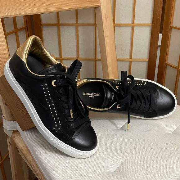 Zadig & Voltaire ZV1747 Studded Sneakers US 7 / EU 38 - Picture 4 of 17